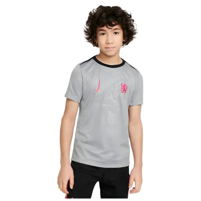 2024-2025 Chelsea Third Academy Pre-Match Shirt (Grey) - Kids (Bright 4)-SoccerKits Hub | Buy Soccer Jerseys Online